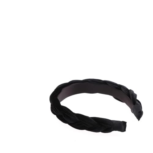 MUSISALY Haarband Wildleder Geflochten Frauen Mädchen Schwarz Modisches Stirnband Leicht und Sicher Haarschmuck für Damen Haaraccessoire von MUSISALY
