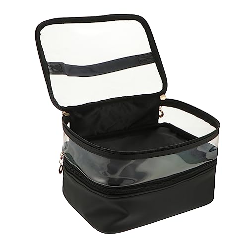 MUSISALY Doppel-Schicht Kosmetiktasche Aus Kunststoff Und Pu Und Verschleißfest Für Reisen Outdoor-aktivitäten Und Täglichen Gebrauch Kosmetik Organizer Tasche Mit Großem von MUSISALY