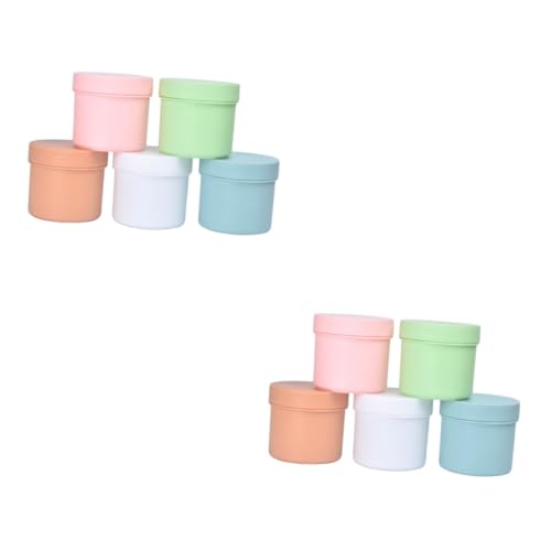 MUSISALY 10 Stk Kosmetische Flasche Maskenpuderhalter Kosmetikprobengläser Reisedosen Für Cremes Tragbarer Make-up-organizer Cremetiegel Leere Make-up-boxen Runder Make-up-organizer Plastik von MUSISALY