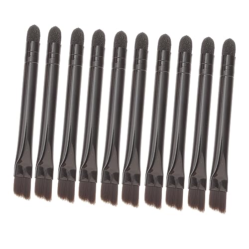 MUSISALY 10 Stück Doppelseitige Kosmetikpinsel Für Augen Make-up Lidschattenpinsel Mit Schwamm Für Damen Make-up-tool Aus Nylon Und Edelstahl von MUSISALY