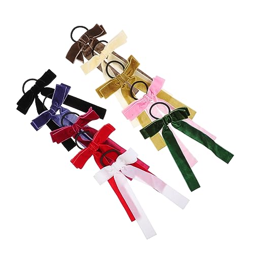 MUSISALY 10stücke Teiliges Elastischer Haargummis Mit Niedlichem Schleifen-design Für Mädchen Geeignet Für Verschiedene Anlässe Bunten Farben von MUSISALY