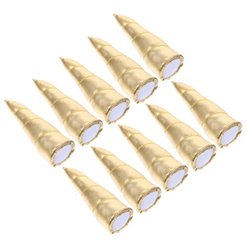 MUSISALY 10 Stück Teiliges Einhornhorn DIY Haarschmuck Goldene Leichte Bastelmaterialien für Haarspangen und Kopfbedeckungen Langlebige Kompakte Horn Accessoires für Zufällige Farbe von MUSISALY