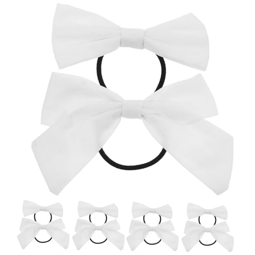 MUSISALY 10 Stück Einfache Baumwoll-haargummis Mit Schleife Für Mädchen Dehnbare Pferdeschwanzhalter Diy-haar-accessoires Für Schule Und Freizeit von MUSISALY