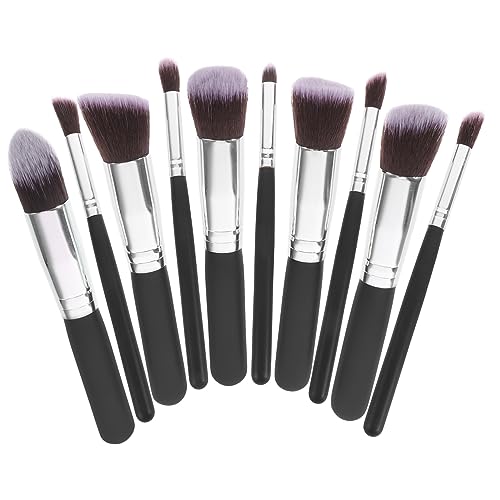 MUSISALY 10-teiliges Make-up-pinsel-set Mit Synthetischen Kosmetikpinseln Für Foundation Blending Und Rouge Für Eyeliner Und Gesichtsbereiche von MUSISALY