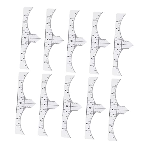 MUSISALY 10stücke Microblading Augenbrauenlineal Aus Kunststoff Einweglineal Augenbrauenschablone Make-up-tool Für Symmetrische Augenbrauen Eyeliner Und Lippen von MUSISALY
