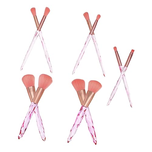 MUSISALY 10-teiliges Set Mit Rosen-make-up-pinsel-set Kunststoffgriff Lidschatten Gesicht Make-up-tools Für Damen von MUSISALY