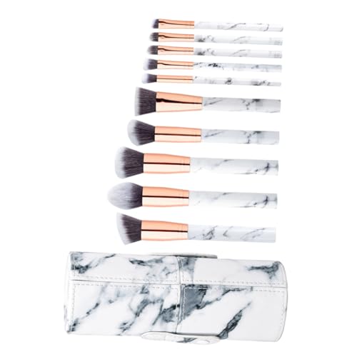 MUSISALY 10 Stück Marmormuster Kosmetik Make Up Tragbares Make Up Tool für Damen Aufbewahrungskoffer für Foundation Rouge und Lidschatten von MUSISALY