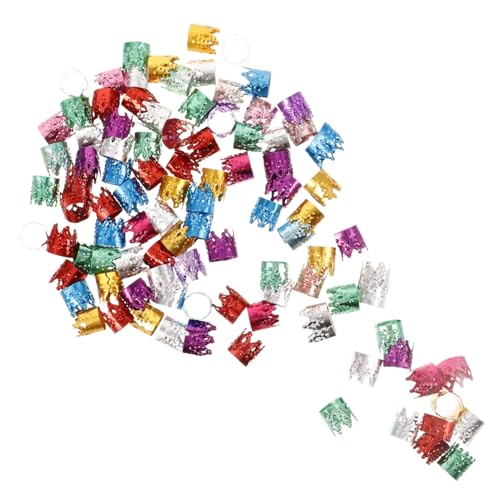 MUSISALY 100 Stück Haarschmuck Für Zöpfe Haarringe Aus Aluminium Zopf-accessoires Haaranhänger Für Dreadlocks Haarschmuck Zum Flechten von MUSISALY