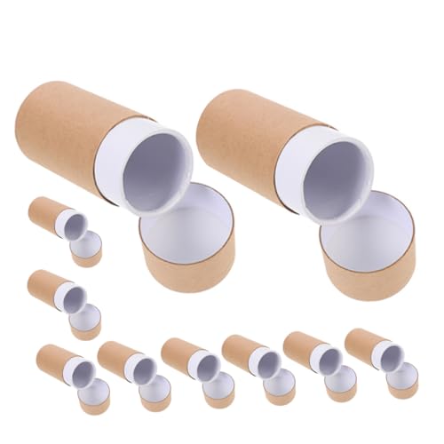 MUSISALY Kraftpapier Verpackungsbox Zylindrische Papprolle 20 Ml Einfach Zu Tragen Und Aufzubewahren Geeignet Für Ätherische Öle Und Teeblätter von MUSISALY