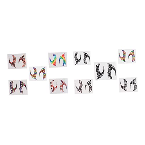 MUSISALY 10paare Eyeliner Aufkleber Festival Kostüm Lidschatten Aufkleber Augen Make-up Requisiten Leichtes Design Komfortabel Tragen Party Karneval Maskerade von MUSISALY
