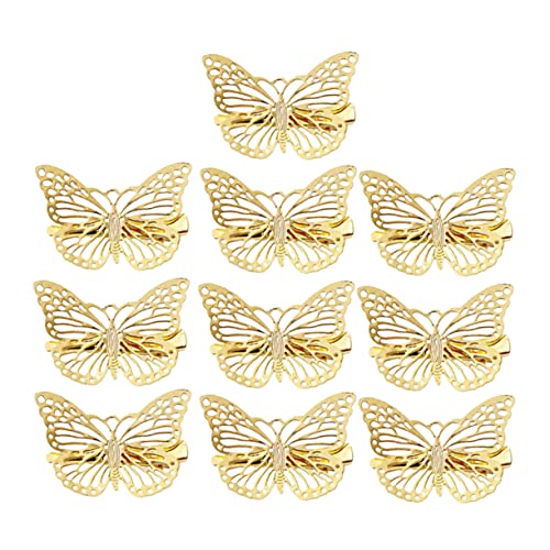 MUSISALY 10stücke Haarspangen Aus Goldlegierung Zarte Stereoskopische Haarnadeln Mit Ausgehöhltem Haarschmuck Für Mädchen von MUSISALY