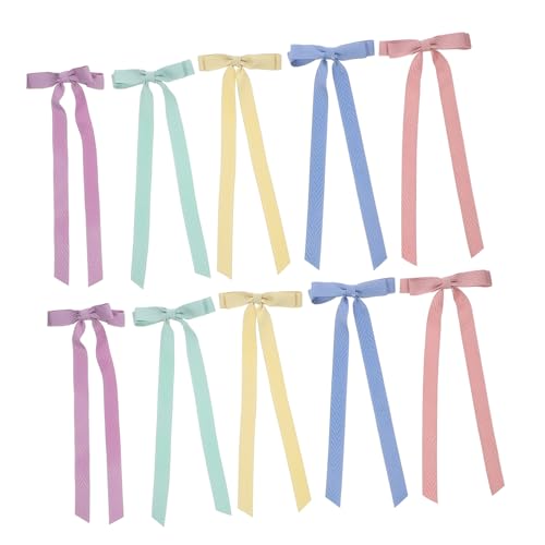 MUSISALY 10 Stücke Mädchen Haar Clips Doppel Schicht Band Bowknot Haarnadel Für Elegante Stile von MUSISALY