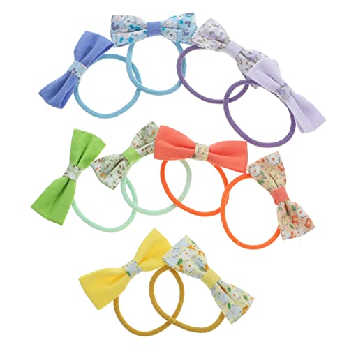 MUSISALY 10stücke Elastische Haargummis Mit Schleife Für Kleinkinder Haarseile Als Pferdeschwanzhalter Haargummis Für Junge Mädchen Und Mädchen von MUSISALY