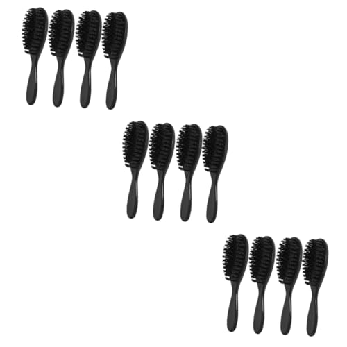 MUSISALY 12 Stk Bartbürste herren pflege beard brush for men Bartpflege-Zubehör Gesichtshaar-Entfernung Bart-Kit Friseurladen rasurar Haarstaubbürste Männer Gesicht Rasierpinsel Holz Black von MUSISALY