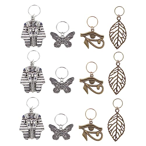 MUSISALY 12 Stück Dreadlocks Zum Aufhängen Haarklemmen Haarschmuck Haarschmuck Für Damen Für Frauen Zöpfe Dreadlock Perlen Für Zöpfe von MUSISALY