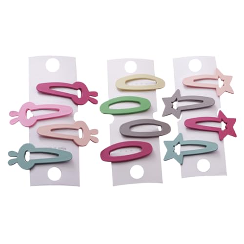 MUSISALY 12stücke Pack Haarspangen in Bonbonfarben Einfache Haarnadeln Kreative Haarspangen Für Frauen Und Mädchen Zufällige Farbe Und Stil von MUSISALY