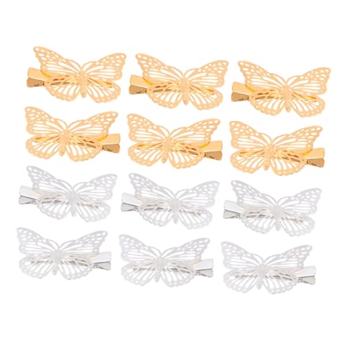 MUSISALY 12stücke Teiliges Retro Haarklammern Im Schmetterlingsdesign Elegante Hohl Gearbeitete Haarspangen Für Mädchen Für Partys Hochzeiten Und Besondere Anlässe von MUSISALY
