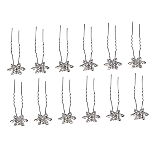 MUSISALY 12stücke Teiliges Schneeflocken Haarklammern Für Frauen Stilvolle Hochzeits Festtagskopfbedeckung Haarschmuck Accessoires Weiß von MUSISALY
