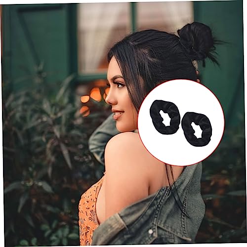 MUSISALY 12stücke Haarring Damen Kopfschmuck Pferdeschwanzhalter Haargummis Haarseile Haarschmuck Haar Ringe Frauen Haar Krawatten Dekorative Seile Mädchen Kopfschmuck Zubehör Schwarz von MUSISALY