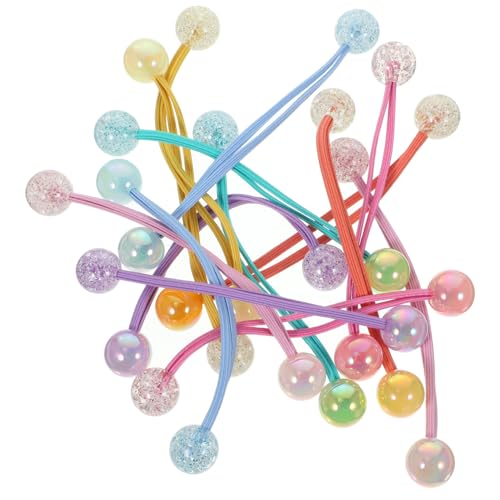 MUSISALY Haargummis für Mädchen 14 Stück dekorative Haarbänder Doppelbälle elastische Pferdeschwanzhalter Haar-Accessoires für Mädchen von MUSISALY