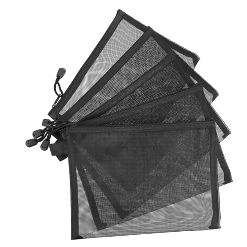 MUSISALY 15 Stücke Mesh Zier Beutel Dokument Tasche A5 Schreibwaren Fall Büro Produkte Mesh Tasche Make-up Tasche Kosmetik Tasche Kulturbeutel Bleistift Tasche von MUSISALY