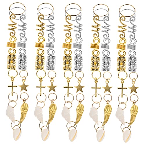 MUSISALY Haarschmuck Für Zöpfe Dreadlock-haarmanschetten Ringe Charms Zubehör Haar-accessoires Haarspiralen Flechtschmuck Fixierung Modisches Design von MUSISALY