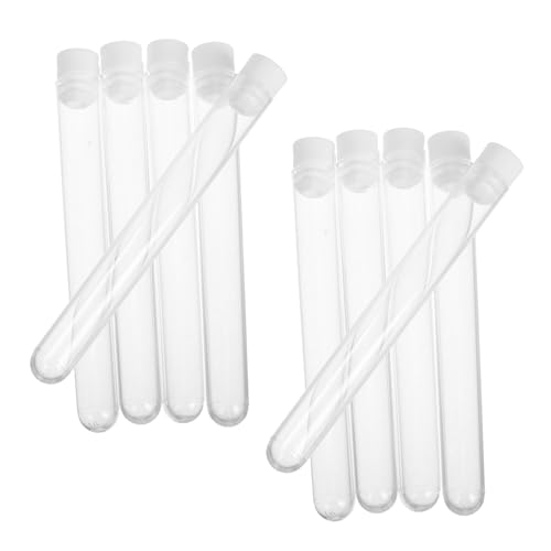 MUSISALY 15stücke Wiederverwendbare Wimpernbürstenröhrchen Transparente Reagenzgläser Aus Kunststoff Mascara-stäbchenröhrchen Bürste Make-up-pinselbehälter Leere von MUSISALY