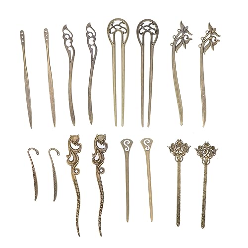 MUSISALY Modische Kopfbedeckungen Für Frauen Und Mädchen 16-teiliges Vintage-haarnadel-lesezeichen-set Stilvolles Haar-accessoire Zum Flechten von MUSISALY