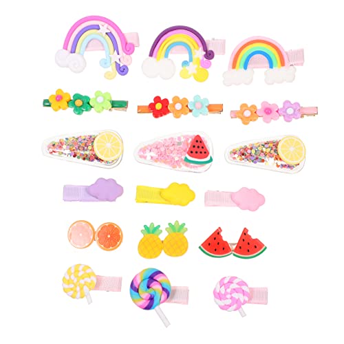 MUSISALY 18 Stück Kinder Haarspangen Mehrfarbig Früchte Motive Kunststoff Haarnadel Kopfschmuck von MUSISALY
