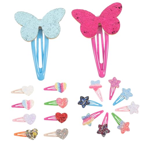 MUSISALY 18 Stück Haarspangen Mit Druckknöpfen Bonbonfarbene Haarclips Für Kinder Und Mädchen von MUSISALY