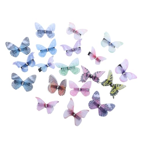 MUSISALY 18stücke Mädchen Haarclips Chiffon Schmetterlinge Haarnadeln Fee Kopfschmuck Zubehör Für Alltag Und Partyfrisuren von MUSISALY