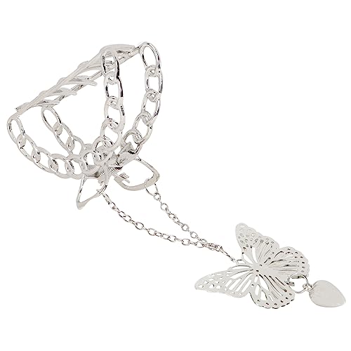 MUSISALY 1stück Metall Haarspange Damen Kette Haarclip Mit Hohlem Design Haarschmuck Silber Stylischer Und Langlebiger Haaraccessoire Für Eleganten Look von MUSISALY