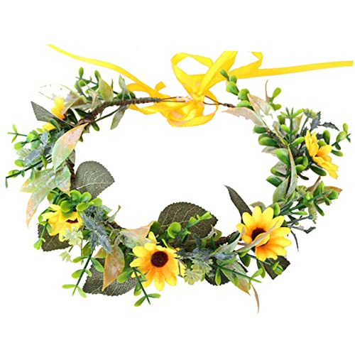 MUSISALY Blumenkranz Für Haare Blumenstirnband Aus Künstlichen Blumen Leicht Und Angenehm Zu Tragen Für Party Fotos Und Hochzeit von MUSISALY