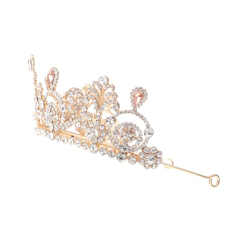 MUSISALY Krone Hochzeit Damen Kopf-tiara Haarschmuck Kopfbedeckung Für Hochzeitsfeiern Tiara Aus Legierung von MUSISALY