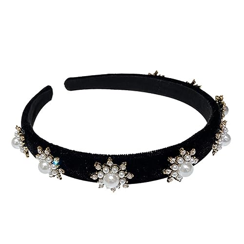 MUSISALY Schneeflocken-kopfschmuck Stirnband Schwarz Dünn Für Damen Winter Haarschmuck Für Partys Und Feiertage Leichtes Und Praktisches Haar-accessoire von MUSISALY