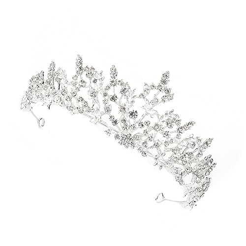 MUSISALY Kopfbedeckungen Silberlegierung Krone Haarreifen Brautstirnband Hochzeit Haarband Für Damen Anlass Accessoire Modischer Look MUSISALY Kopfbedeckungen Silberlegierung Krone Haarreifen Brautstirnband Hochzeit Haarband Für Damen Anlass Accessoire Modischer Look von MUSISALY