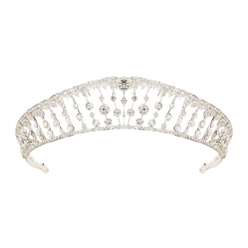 MUSISALY Hochzeit Haarschmuck Strasskrone Mit Perlen Braut-tiara Haarreif Für Party Geburtstag von MUSISALY