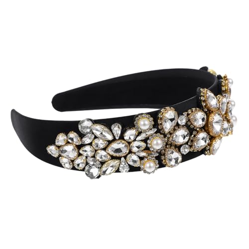 MUSISALY 1stück Breiter Rim Haarschmuck Mit Perlen Und Rhinestone-design Für Hochzeiten Und Festivals Headwear Für Damen Für Alltag Und Besondere Anlässe von MUSISALY