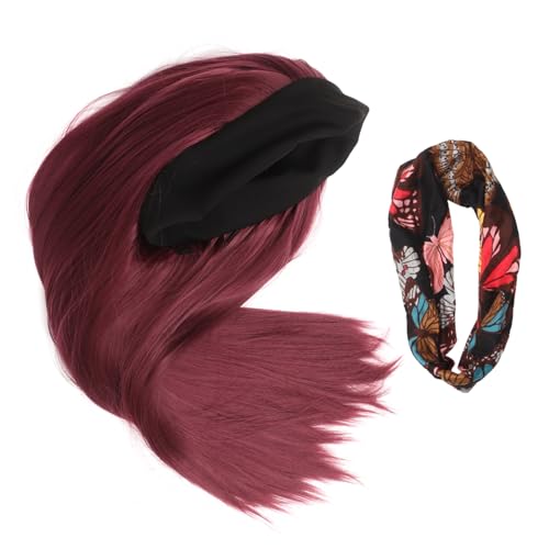 MUSISALY Perücken Für Damen Glattes Kunsthaar Kopfbedeckung Retro-perücke Perückenzubehör Zur Dekoration von MUSISALY