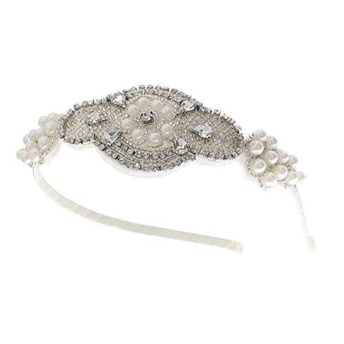 MUSISALY 1stück Eleganter Haarschmuck Mit Perlen Und Strass Für Hochzeits-stirnband Fotografie-accessoire Einzigartiges Design Und Langlebig von MUSISALY