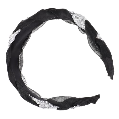 MUSISALY Elegantes Breites Stirnband Kopfschmuck Mit Strasssteinen Modischer Haarreif Künstlich Für Die Verlobung von MUSISALY
