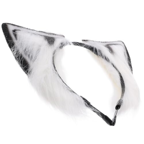 MUSISALY Kopfband Mädchen Mit Wolfsohr-design Haarband Aus Weichem Fellmaterial Faltbar Und Strapazierfähig Für Partys Und Cosplay von MUSISALY