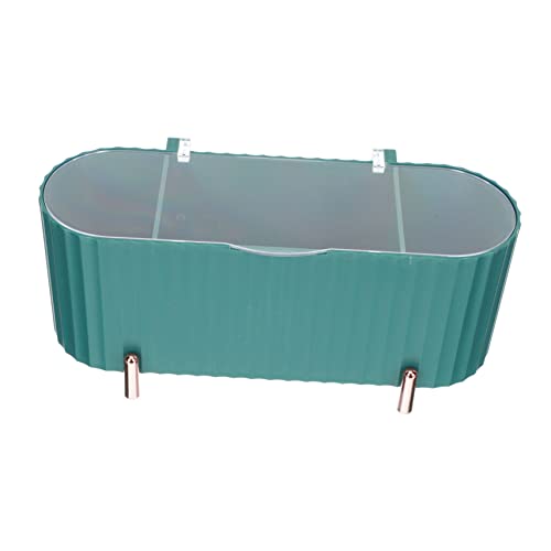 MUSISALY Aufbewahrungsbox Für Kosmetik Mit Deckel Transparente Staubdichte Box Für Make-up-pads Und Wattestäbchen Praktischer Organizer Für Zuhause Grün Multifunktionale von MUSISALY