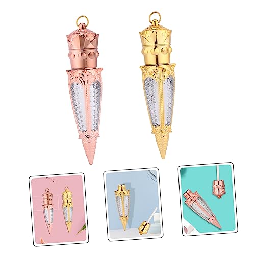 MUSISALY 1tasche Leere Lip Gloss Flasche Radieschen Design Gold Und Roségold Tragbare Make-up Behälter Für Lippenöl Und Lipgloss Für Reisen Und Diy Kosmetik von MUSISALY