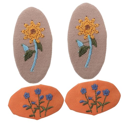 MUSISALY Haarspangen-set Für Mädchen Und Frauen Mit Druckknopf Blumenmuster Stoff 2 Stück Haar-accessoires Für Kinder von MUSISALY