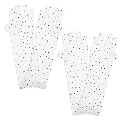 MUSISALY 2paare Fingerlose Uv-schutz Handschuhe Für Frauen Atmungsaktive Und Elastische Maniküre-handschuhe Zum Schutz Der Hände Vor Uv-strahlen Beim Nageldesign Für Gel-maniküre von MUSISALY