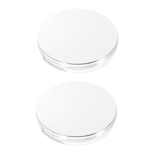 MUSISALY 2 Sätze Kosmetikpuderbox Für Damen Make-up Etuis Mit Klappdeckeldesign Aus Abs Und Stoff Mit Elastischem Netz Für Losen Puder von MUSISALY