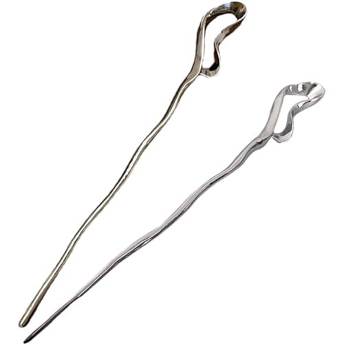 MUSISALY 2 Stück Chinesische Haarstäbe Aus Metall Unregelmäßige Haarstäbchen Für Damen Dekorative Haar-accessoires von MUSISALY