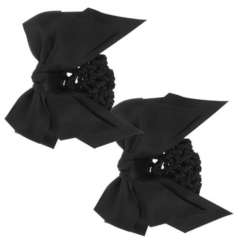 MUSISALY 2er Packung Haarnetz Mit Schleife Damen Haarband Netz Haarspange Für Sommer Elegantes Design Klassische Farbe von MUSISALY