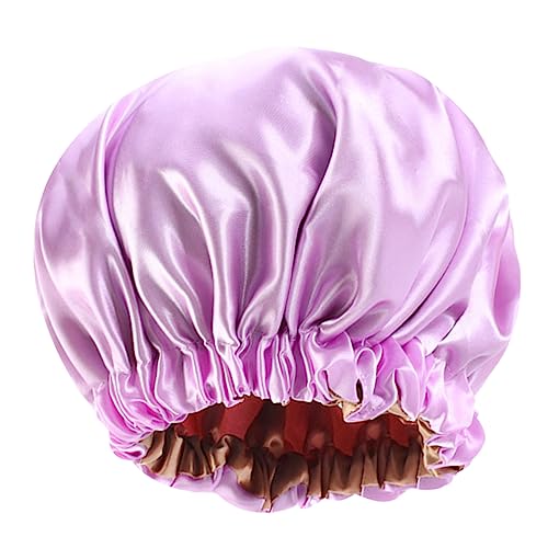 MUSISALY 2 Stk Nachtschlafmütze Seidige Schlafhauben Schlafhaube Für Lockiges Haar Frau Chemotherapie Haarduschhaube Bandana Für Frauen Lady Beauty-accessoire Frau Schlafmütze Violett von MUSISALY